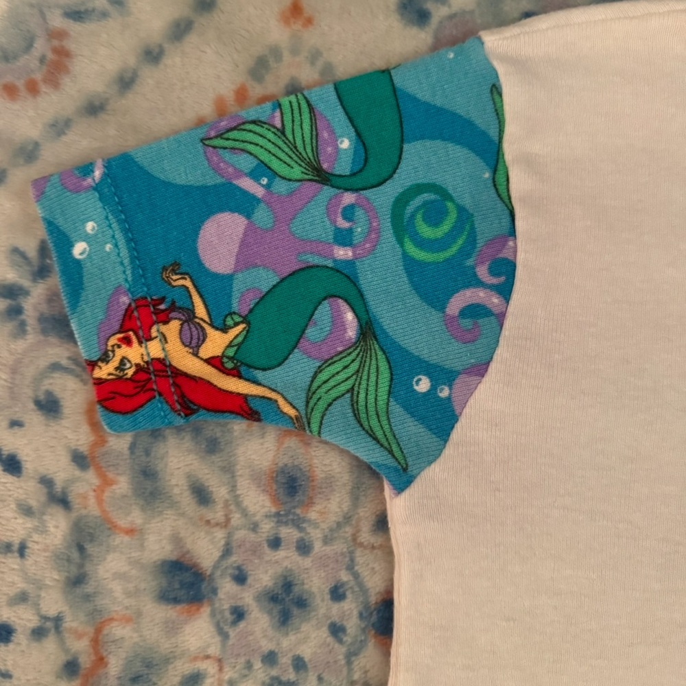 Disney The Little Mermaid Sleepwear T-shirt Youth Size 6 Vintage - Picture 8 of 10